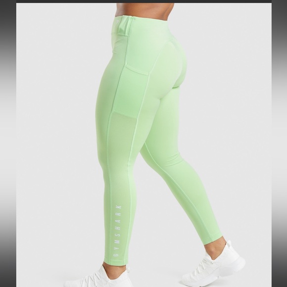 Gymshark Women’s Sport Leggings Workout Running Bali/Neon Green New Size Small - Picture 12 of 12